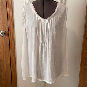 a.n.a Semi sheer sleeveless blouse